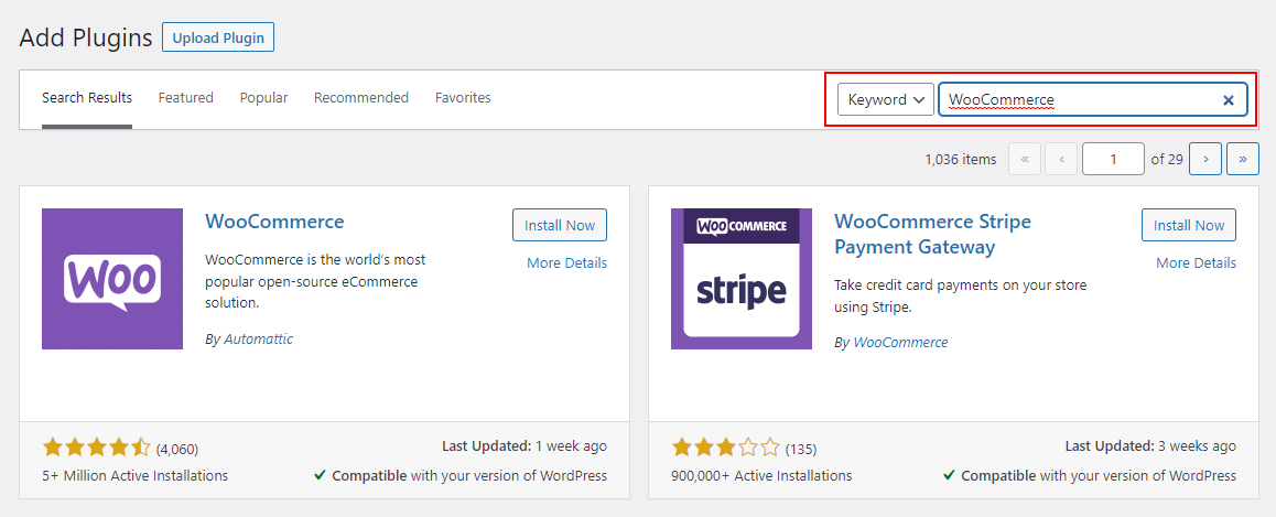 Install WooCommerce