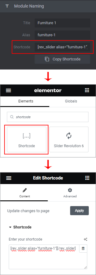 Use Revolution Slider Shortcode