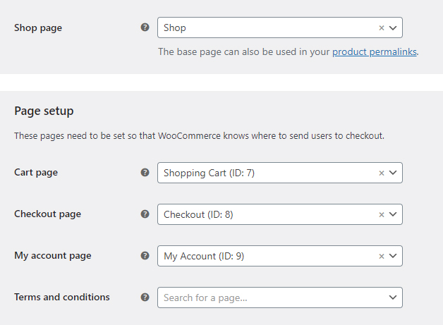 Setting Pages